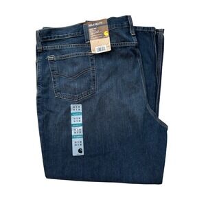 New Carhartt Holter Relaxed Fit Jeans Straight Leg Denim Pantsā Mens 54x30